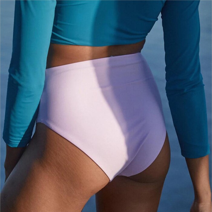 Wallien Frauen Teal 2024 Taillenhohe Wende-Bikinihose 102024001 - / Lila